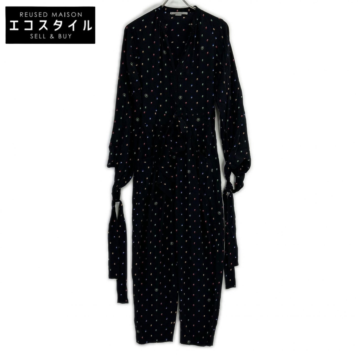 STELLA McCARTNEY ステラマッカートニー 【国内正規】550743 SMA20 総柄 シルク100％ オールインワン オーバーオール オールインワン
