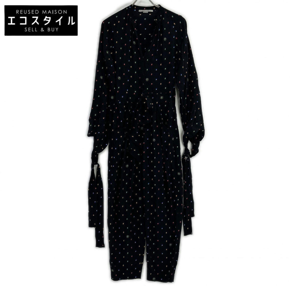 STELLA McCARTNEY ステラマッカートニー 【国内正規】550743 SMA20 総柄 シルク100％ オールインワン オーバーオール オールインワン