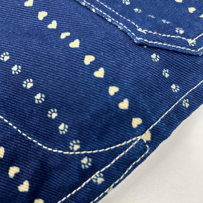 TCB JEANS&CO. ティーシービージーンズ ブルー キャットハート チョア ストライプ デニム カバーオール オーバーオール オールインワン