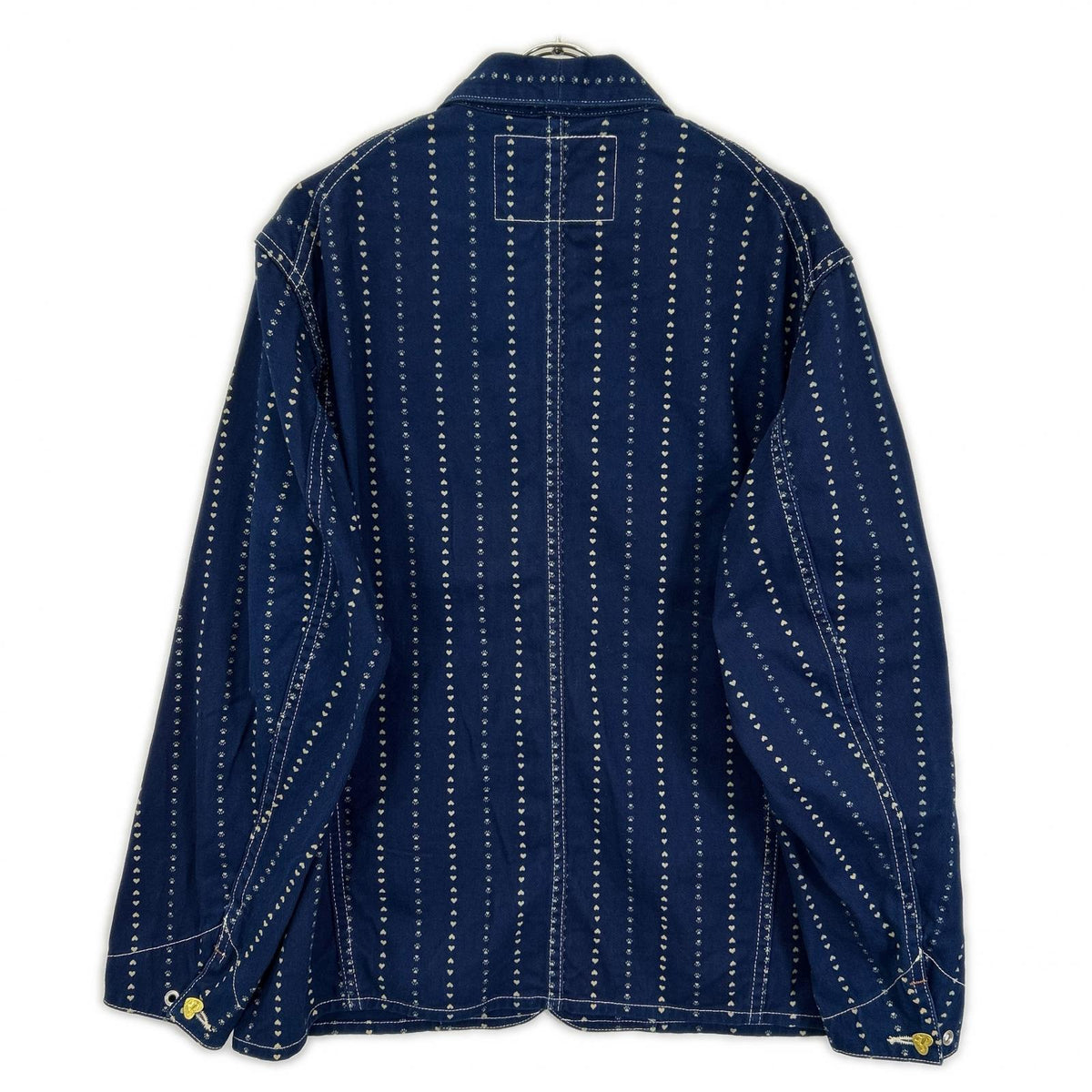 TCB JEANS&CO. ティーシービージーンズ ブルー キャットハート チョア ストライプ デニム カバーオール オーバーオール オールインワン