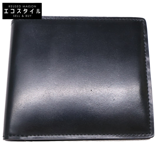 GANZO 【Excellent condition】57128 SHELL CORDOVAN 2 Shell Cordovan 2 bifold wallet with coin purse bifold wallet (with coin purse)