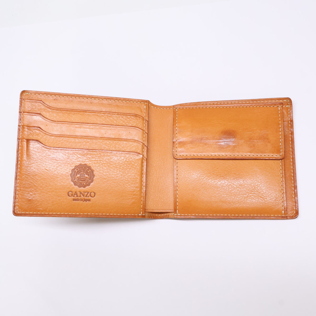 GANZO ガンゾ 57665 THIN BRIDLE シンブライドル 小銭入れ付き二つ折り財布 二つ折り財布（小銭入れあり）