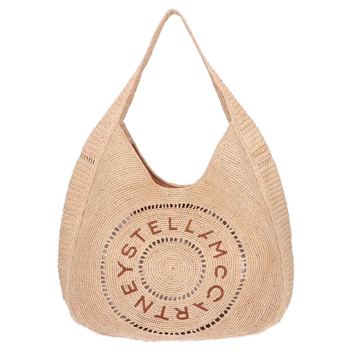 STELLA McCARTNEY ステラマッカートニー 【美品】7B0164WP03759370U ロゴ ラフィア クロシェホーボーバッグ トートバッグ