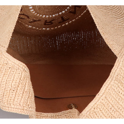 STELLA McCARTNEY ステラマッカートニー 【美品】7B0164WP03759370U ロゴ ラフィア クロシェホーボーバッグ トートバッグ