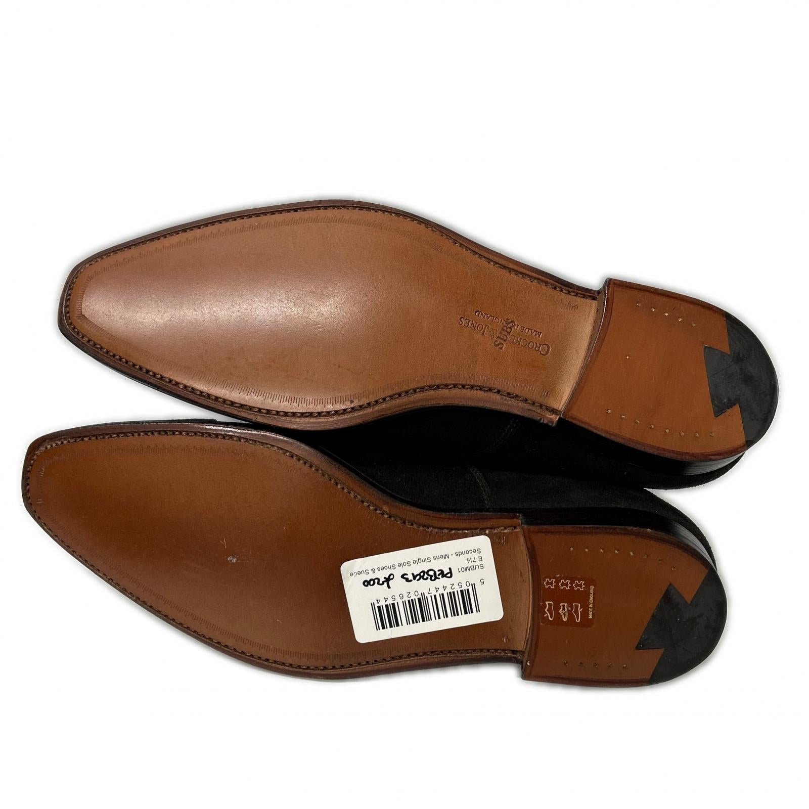 Crockett&Jones クロケット＆ジョーンズ 【新品同様】25057 HALLAM ハラム 348ラスト スエード ストレートチップ オックスフォード シューズ シューズ