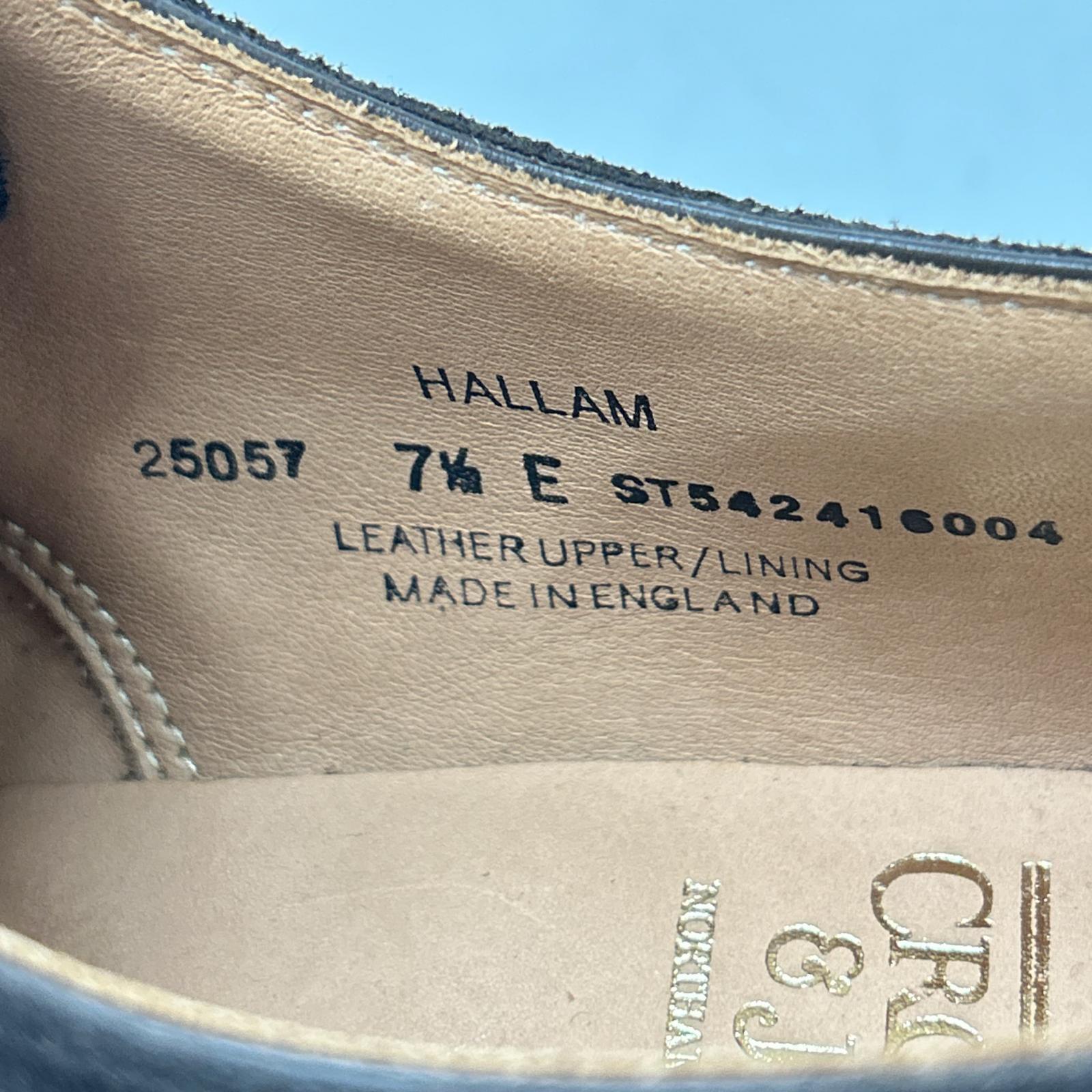 Crockett&Jones クロケット＆ジョーンズ 【新品同様】25057 HALLAM ハラム 348ラスト スエード ストレートチップ オックスフォード シューズ シューズ