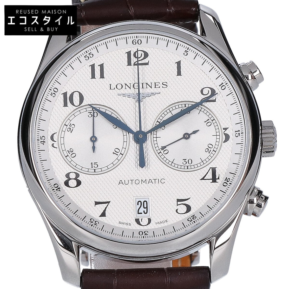 LONGINES ロンジン 新品同様 L2.629.4.78.3 ロンジン マスターコレクション クロノグラフ デイト 自動巻き 腕時計