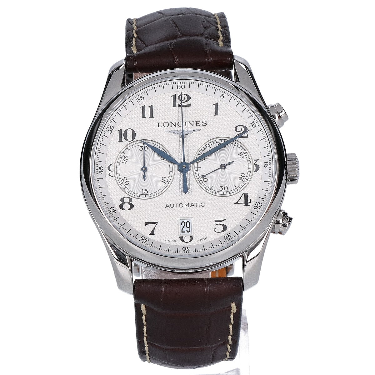 LONGINES ロンジン 新品同様 L2.629.4.78.3 ロンジン マスターコレクション クロノグラフ デイト 自動巻き 腕時計