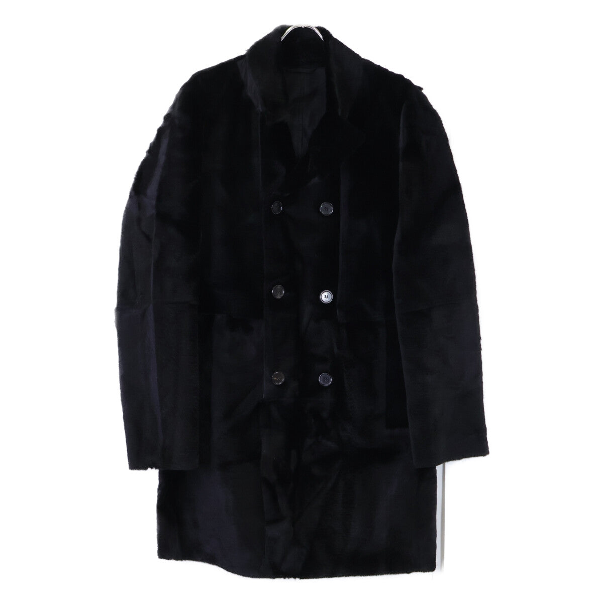 HUGOBOSS ヒューゴボス カンガルーレザー ダブルブレスト ロング コート