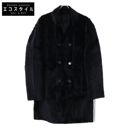 HUGOBOSS ヒューゴボス カンガルーレザー ダブルブレスト ロング コート