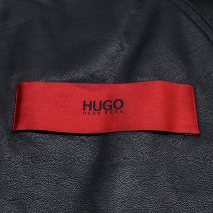 HUGOBOSS ヒューゴボス カンガルーレザー ダブルブレスト ロング コート