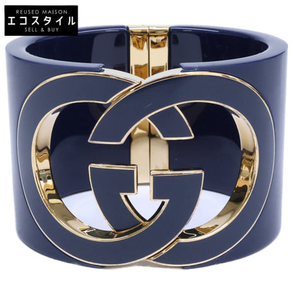 GUCCI グッチ 【新品同様】GG Interlocking cuff Bracelet グッチ インターロッキング カフ ブレスレット バングル