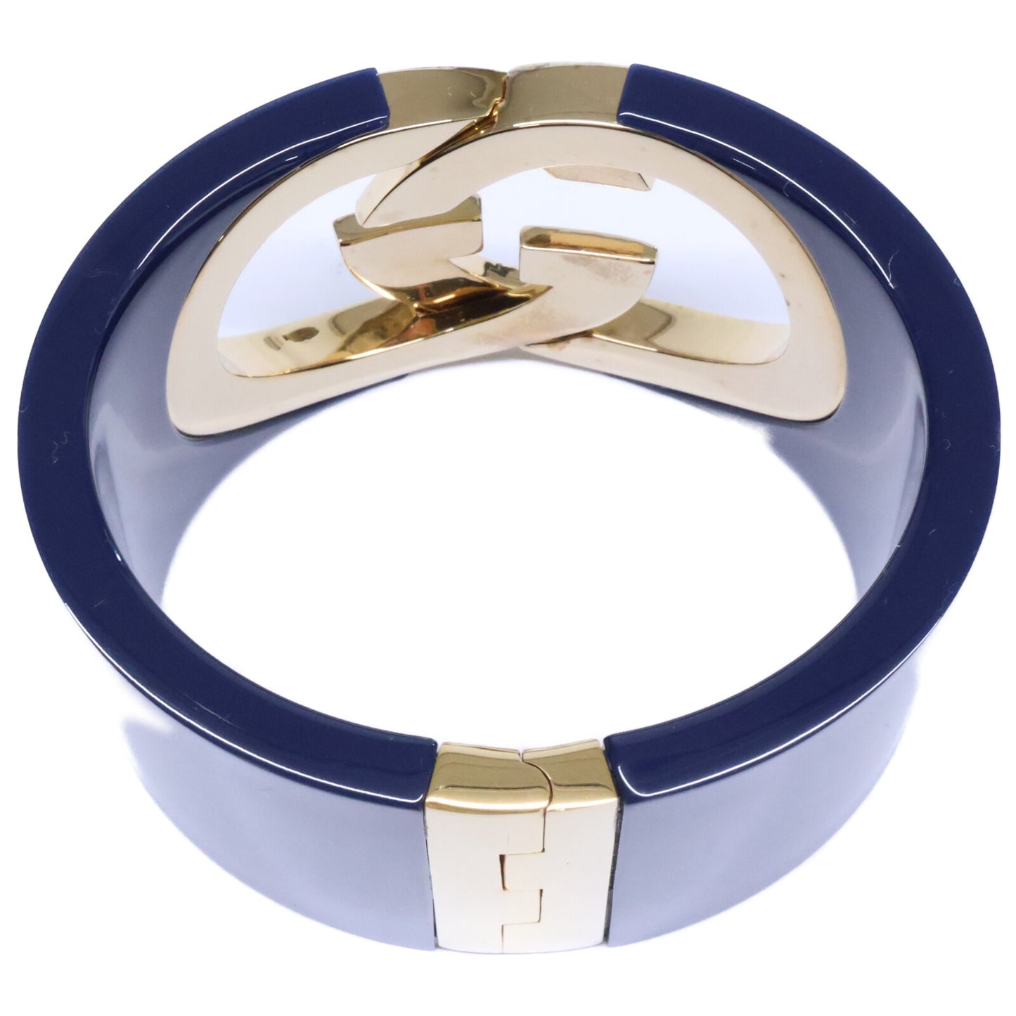 GUCCI グッチ 【新品同様】GG Interlocking cuff Bracelet グッチ インターロッキング カフ ブレスレット バングル