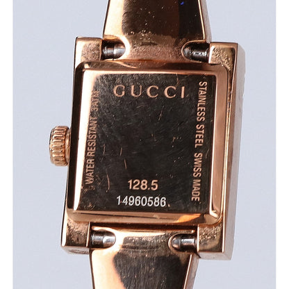 GUCCI グッチ 128.5 シェル文字盤 バングルウォッチ/ 腕時計