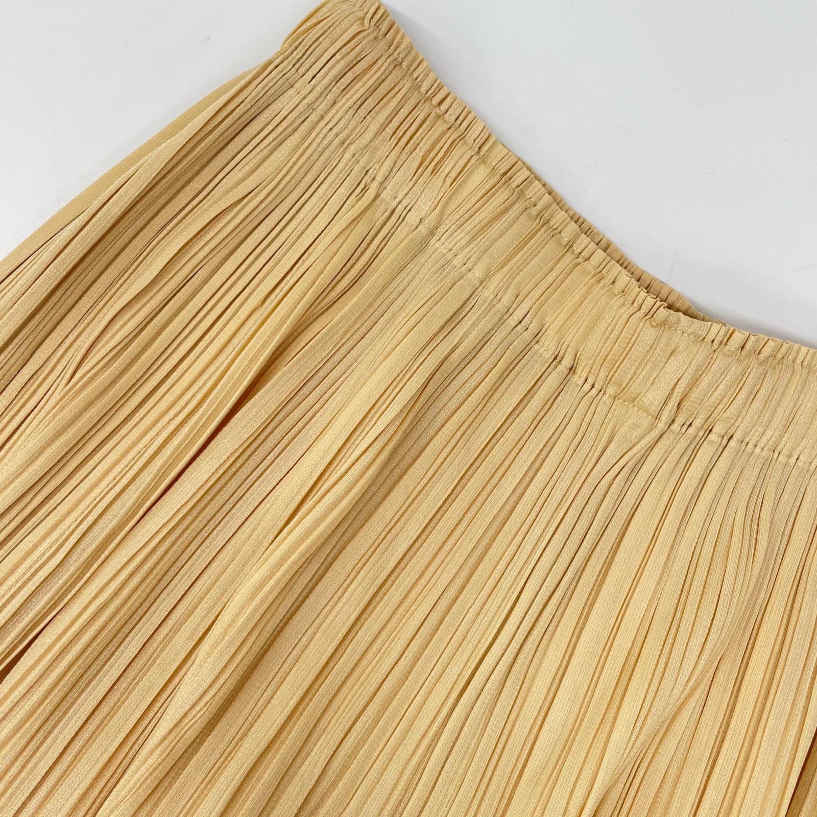 PLEATS PLEASE プリーツプリーズ 21SS PP11-JF164 イエロー プリーツイージーパンツ ボトムス