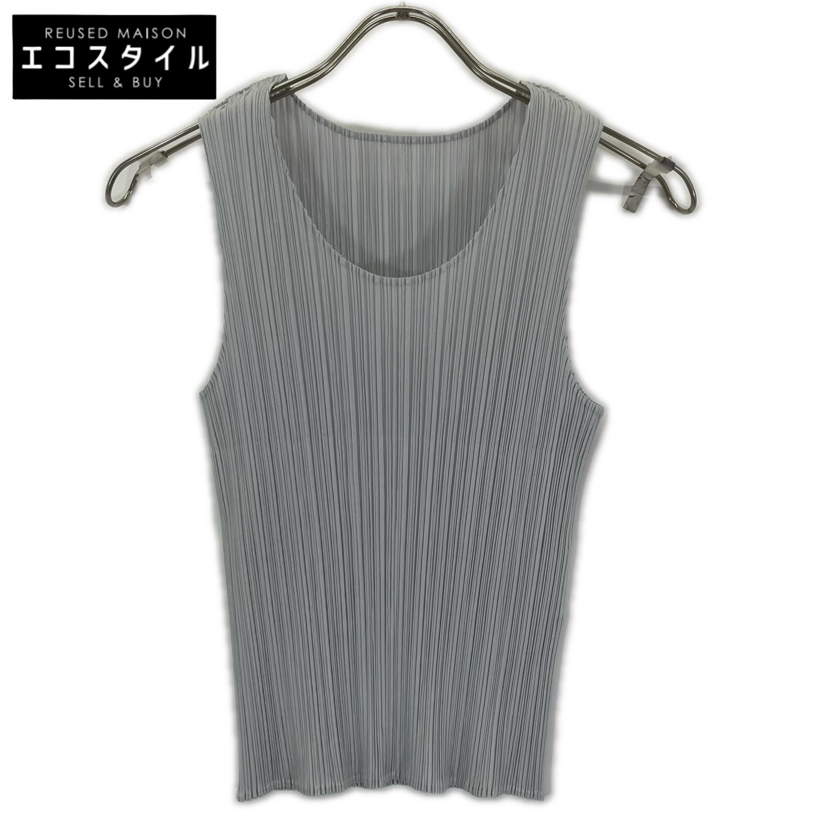 PLEATS PLEASE プリーツプリーズ 25SS PP55-JK101 ライトブルー タンクトップ トップス