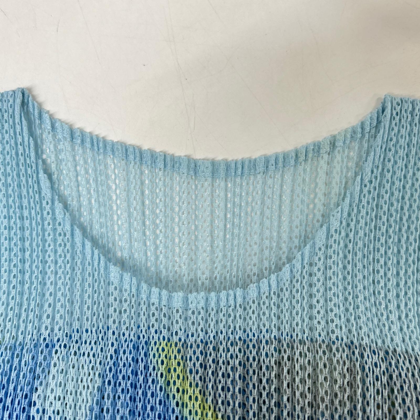 PLEATS PLEASE プリーツプリーズ 11SS PP12-JK324 ブルー系 メッシュ 半袖カットソー トップス