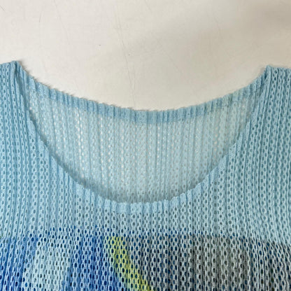 PLEATS PLEASE プリーツプリーズ 11SS PP12-JK324 ブルー系 メッシュ 半袖カットソー トップス