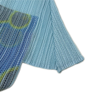 PLEATS PLEASE プリーツプリーズ 11SS PP12-JK324 ブルー系 メッシュ 半袖カットソー トップス