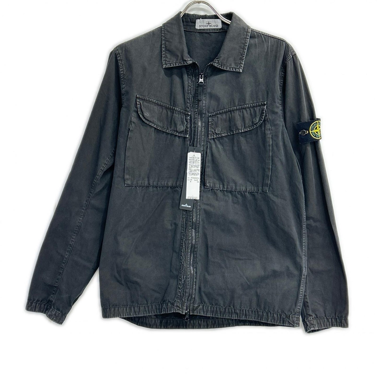 STONE ISLAND ストーンアイランド 7715101WN ブラック ジップアップシャツジャケット ジャケット
