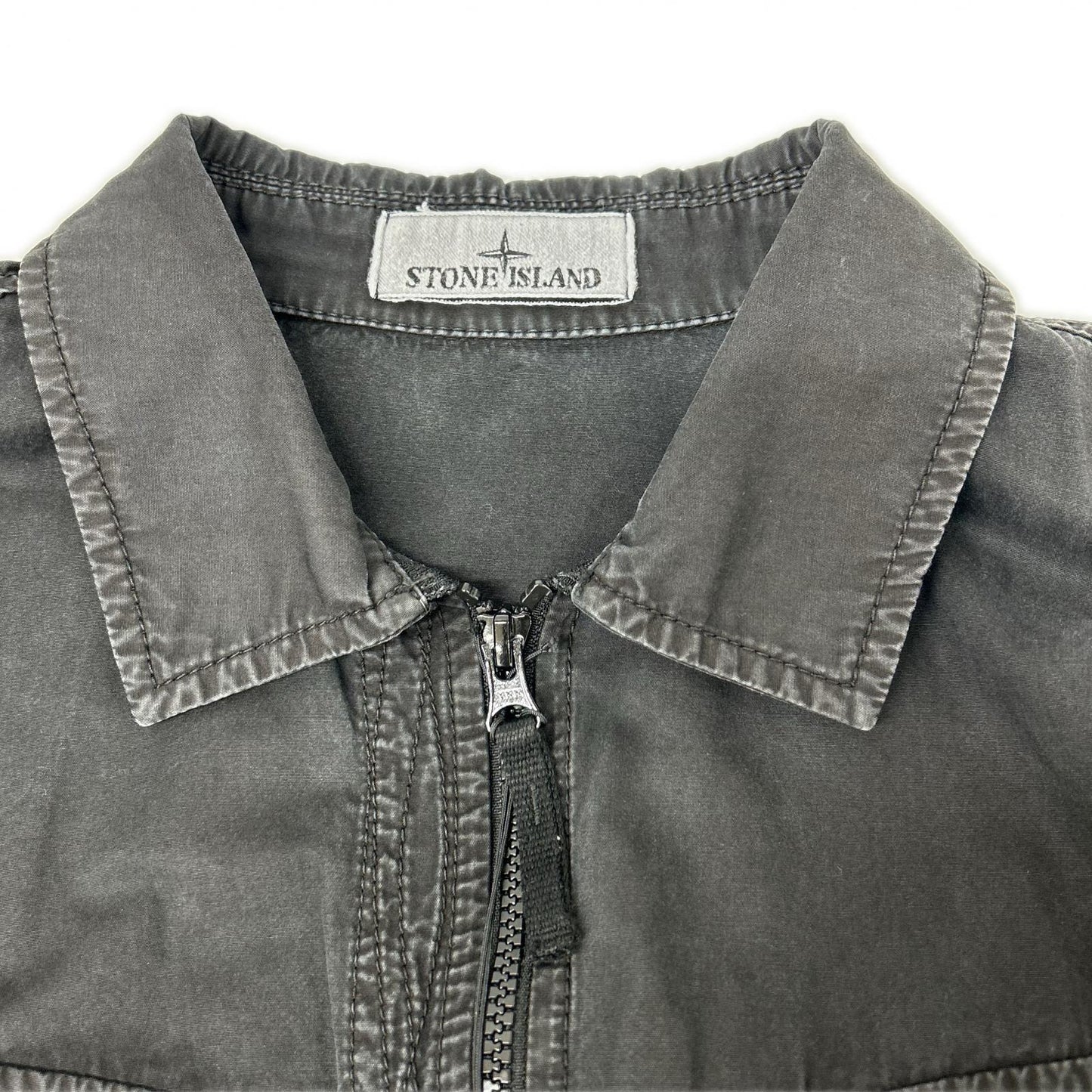 STONE ISLAND ストーンアイランド 7715101WN ブラック ジップアップシャツジャケット ジャケット