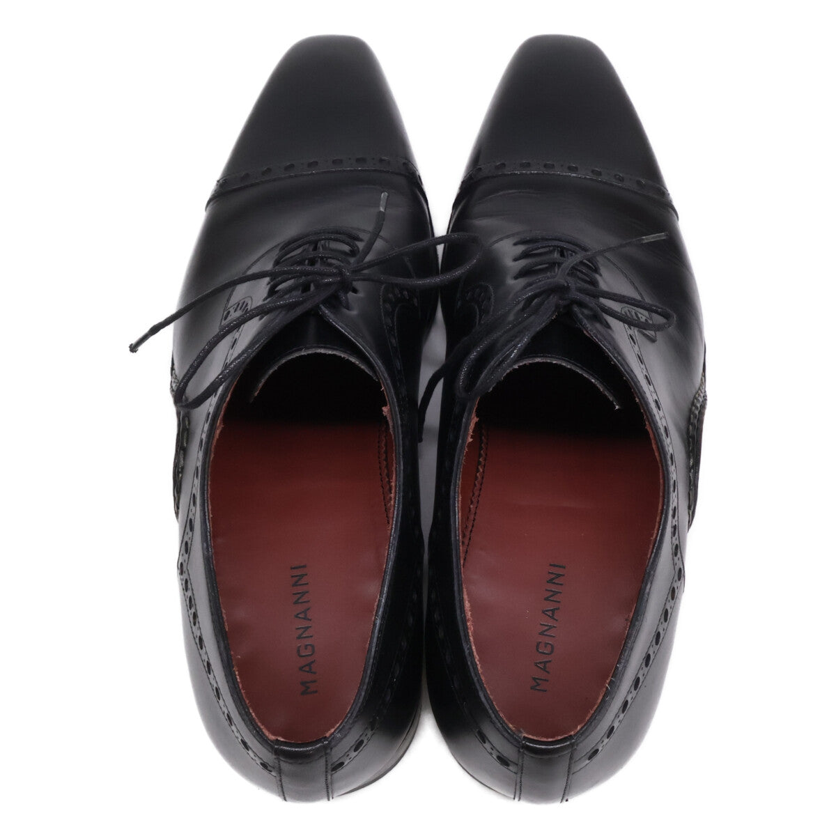 MAGNANNI マグナーニ 【美品】15488 オパンケ製法 ブローグキャップトゥ シューズ シューズ