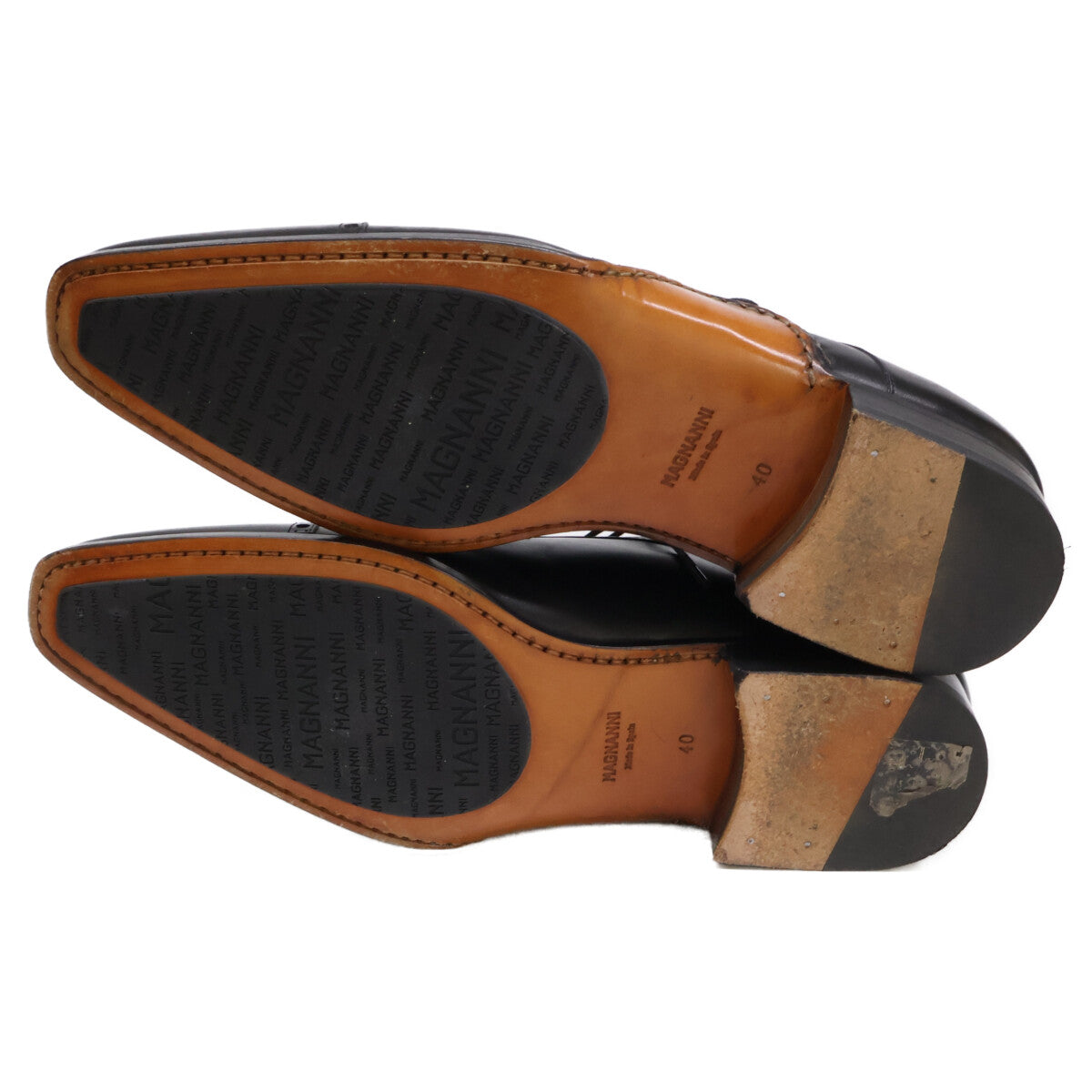 MAGNANNI マグナーニ 【美品】15488 オパンケ製法 ブローグキャップトゥ シューズ シューズ