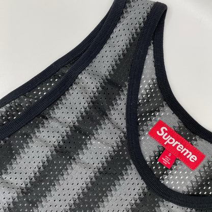 Supreme シュプリーム ブラック Stripe Mesh Tank Top トップス