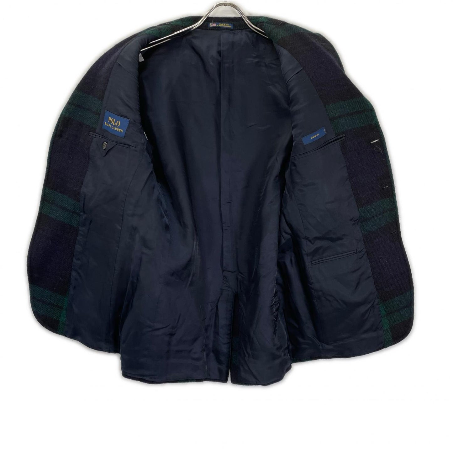 POLObyRalphLauren ポロラルフローレン 715572628 グリーン ウール チェック USA製 テーラードジャケット ジャケット
