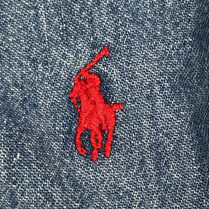 POLObyRalphLauren ポロラルフローレン ブルー インディゴ ポニー刺繍 ボタンダウンデニムシャツ トップス