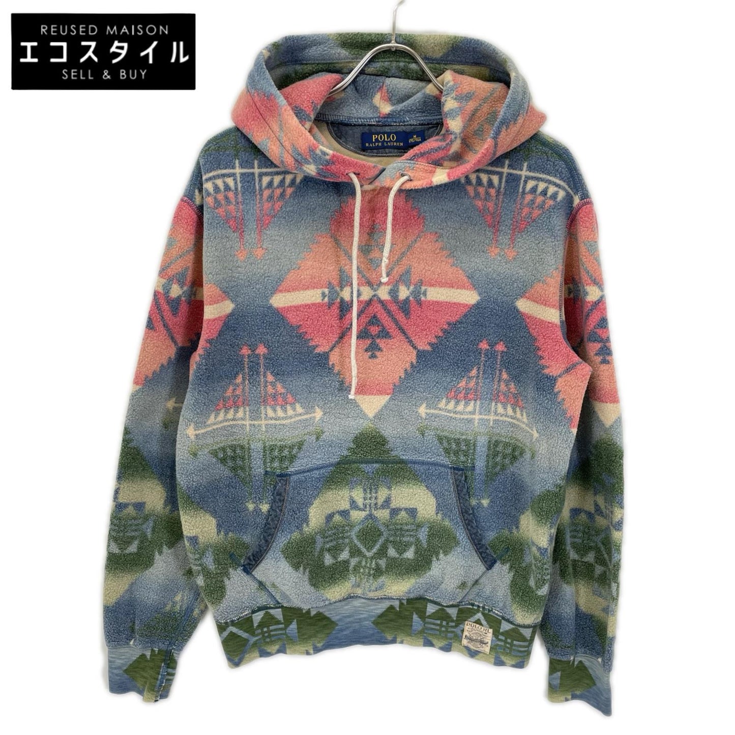 POLObyRalphLauren ポロラルフローレン 710689956001 ブルー系 ネイティブ柄 フリース パーカー トップス