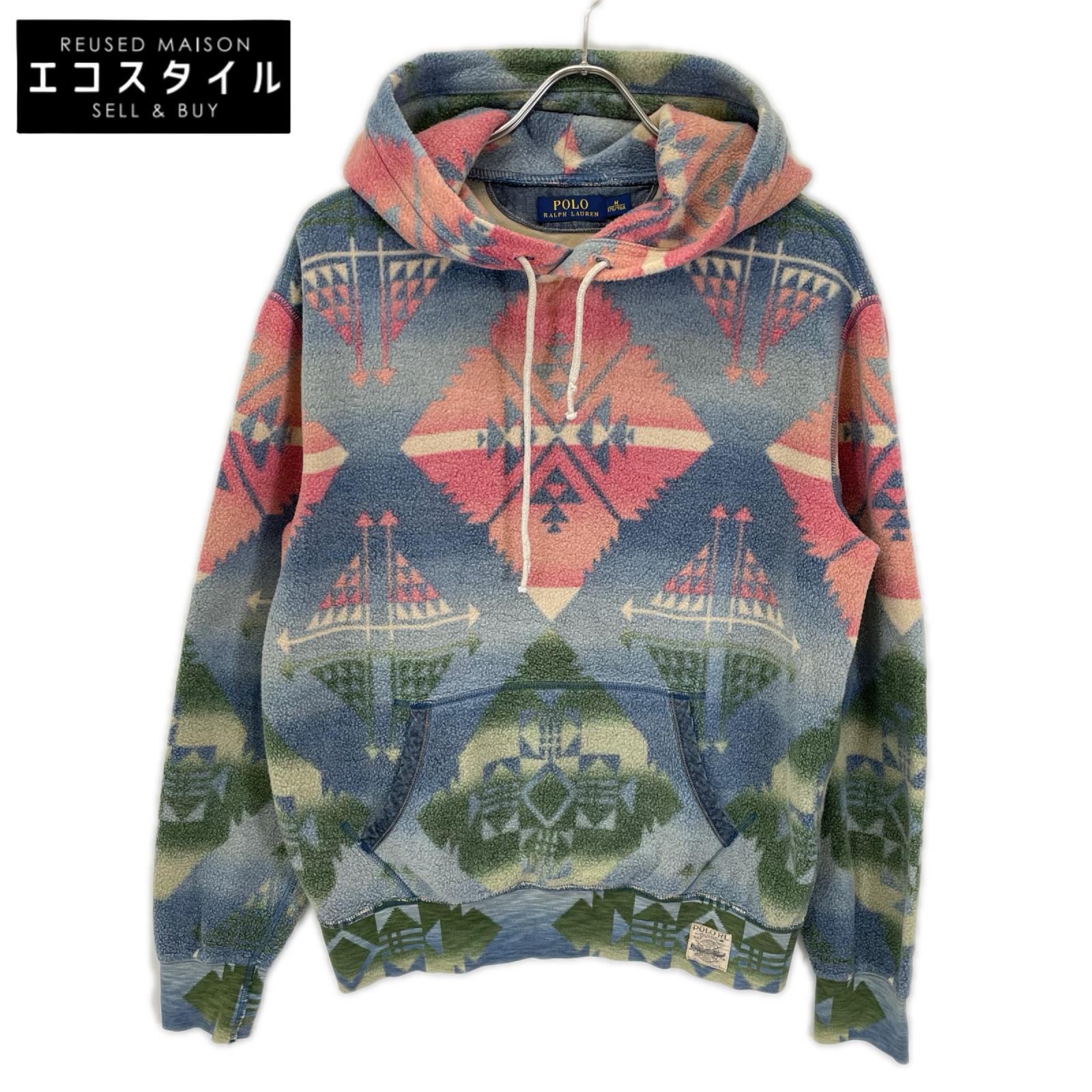 POLObyRalphLauren ポロラルフローレン 710689956001 ブルー系 ネイティブ柄 フリース パーカー トップス