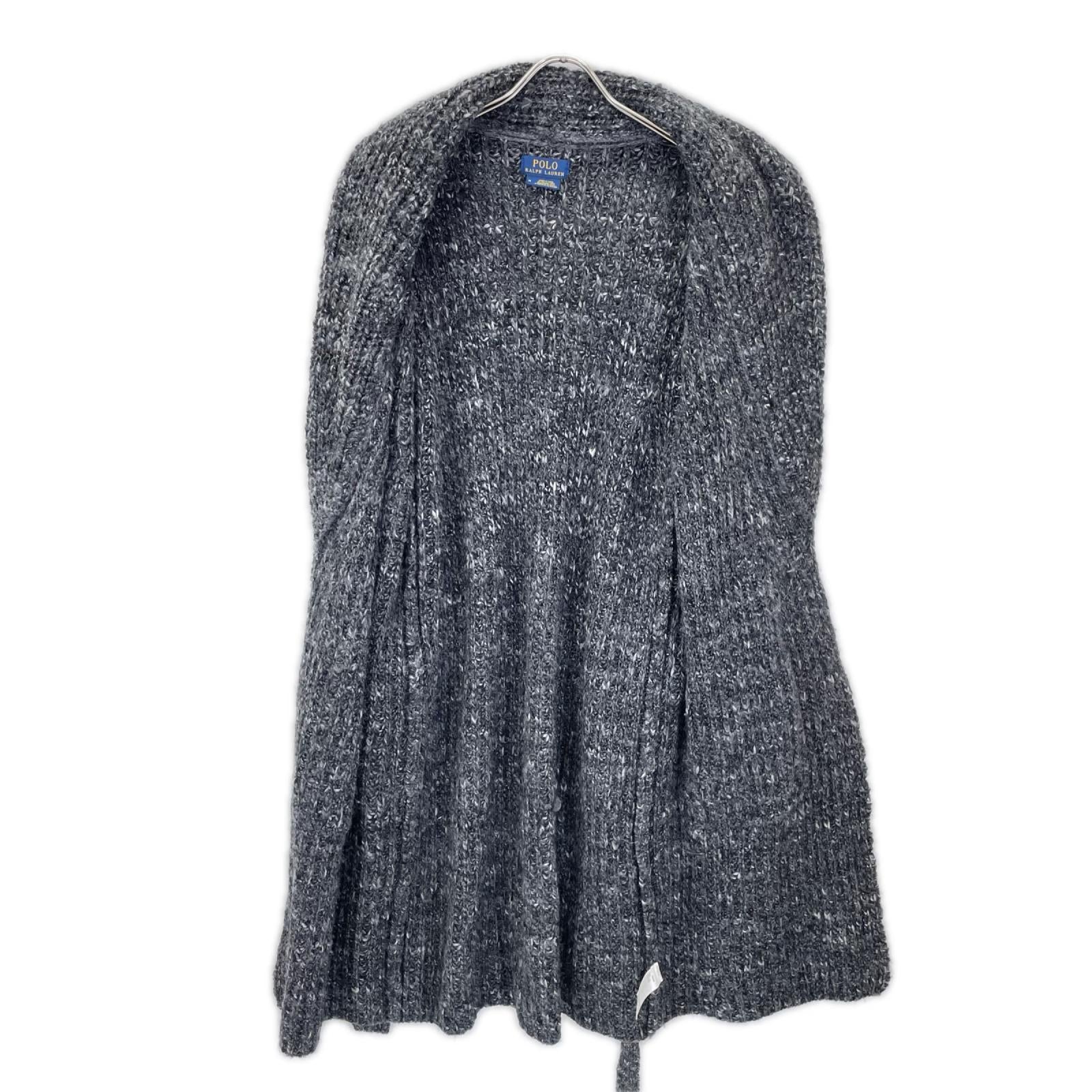 POLObyRalphLauren ポロラルフローレン 710684009001 グレー ショールカラーロングニットカーディガン トップス