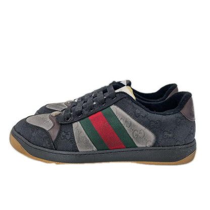 GUCCI グッチ 【新品同様】スクリーナー GGキャンバス ウェブストライプ スニーカー シューズ