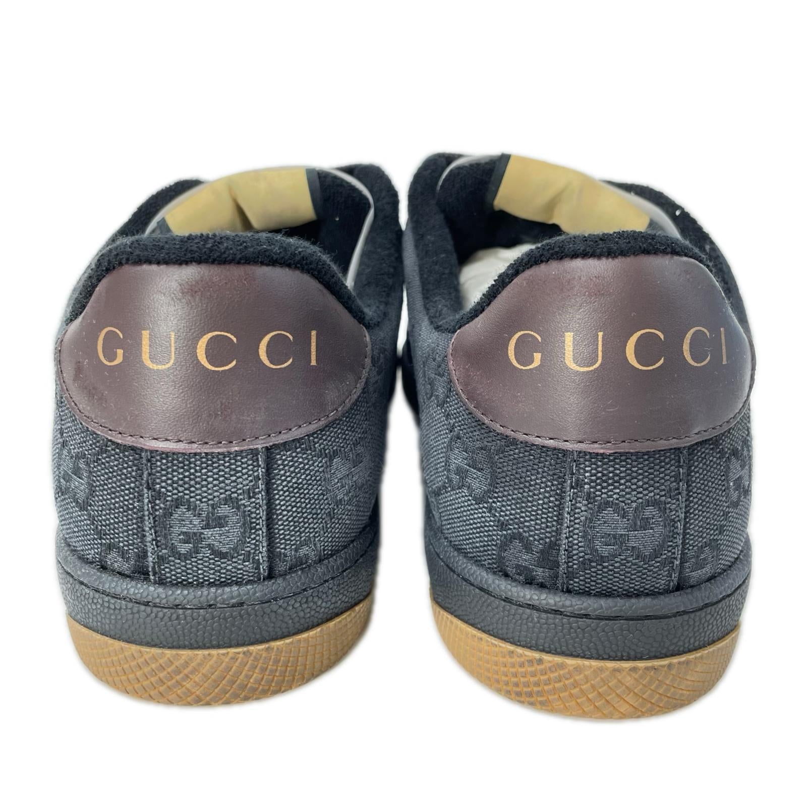 GUCCI グッチ 【新品同様】スクリーナー GGキャンバス ウェブストライプ スニーカー シューズ