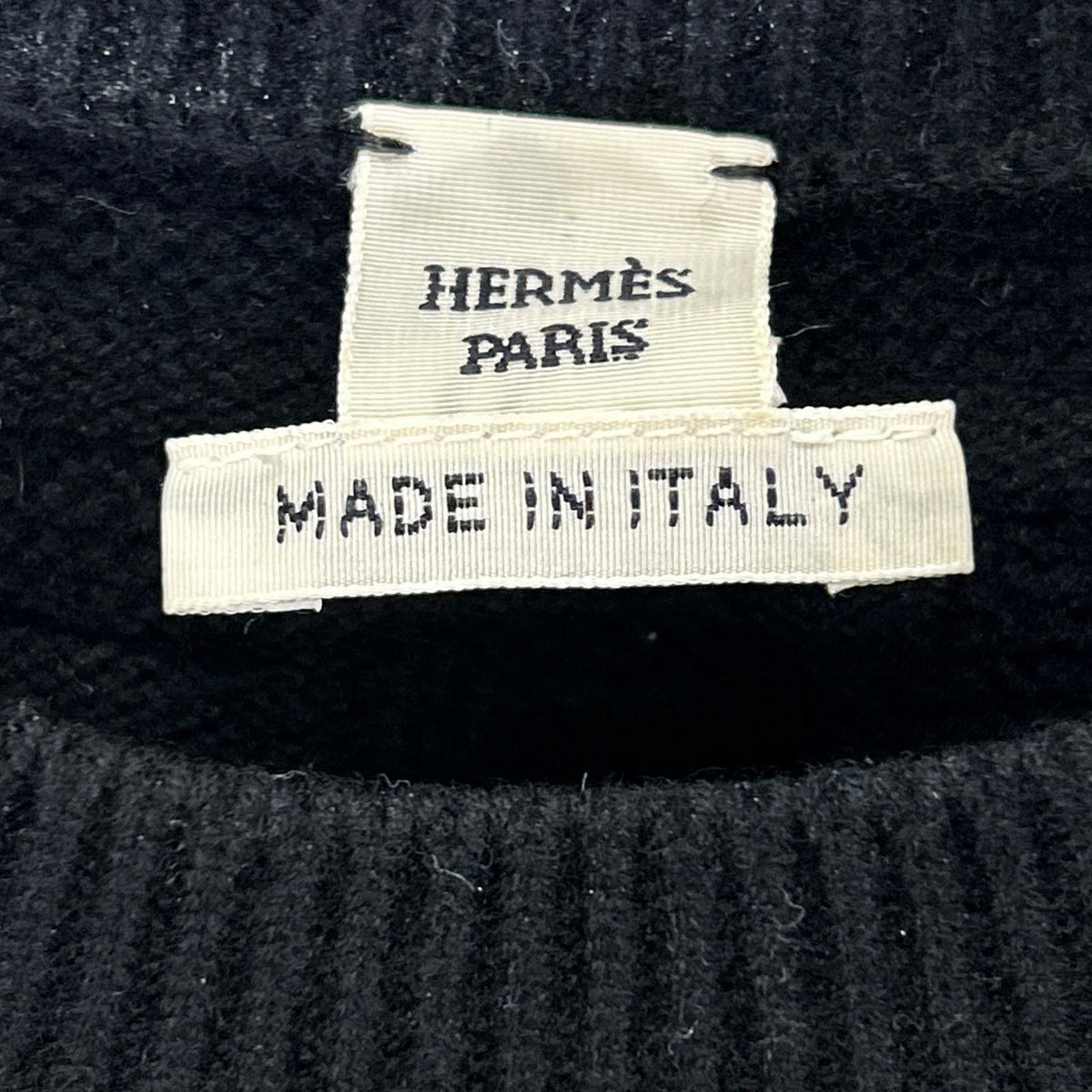 HERMES エルメス ブラック H柄 ニットセーター トップス
