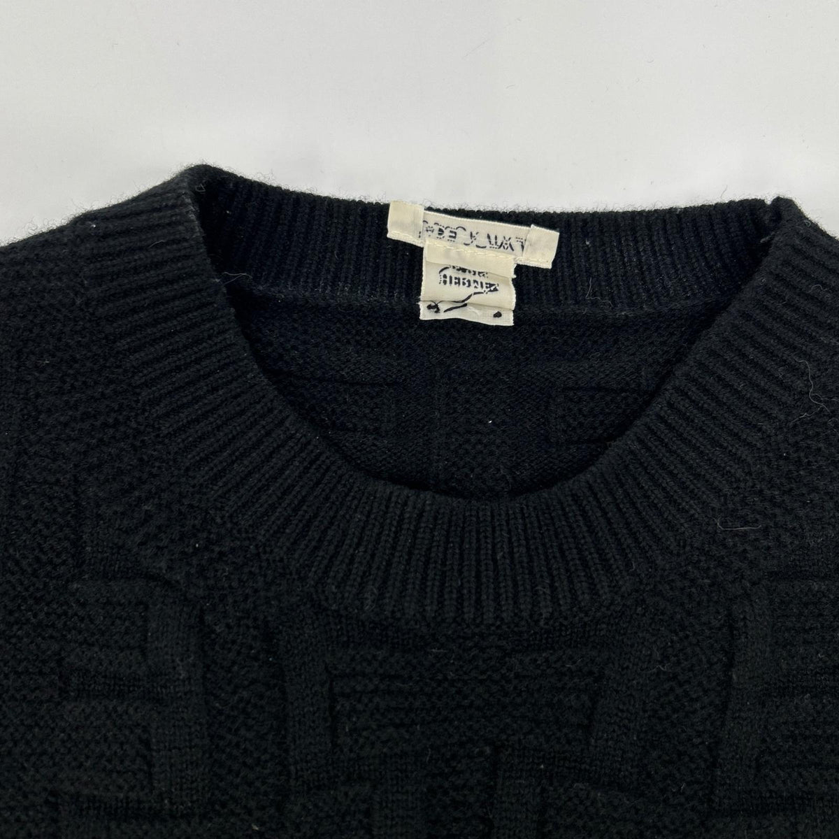 HERMES エルメス ブラック H柄 ニットセーター トップス