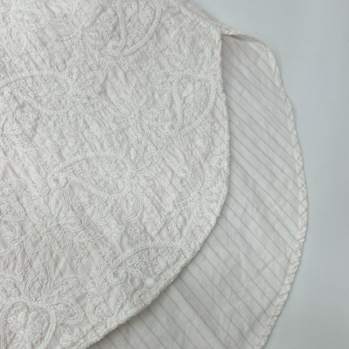 Yohji Yamamoto POUR HOMME ヨウジヤマモトプールオム White×Pink Lace-Embroidered Long-Sleeve Shirt Tops