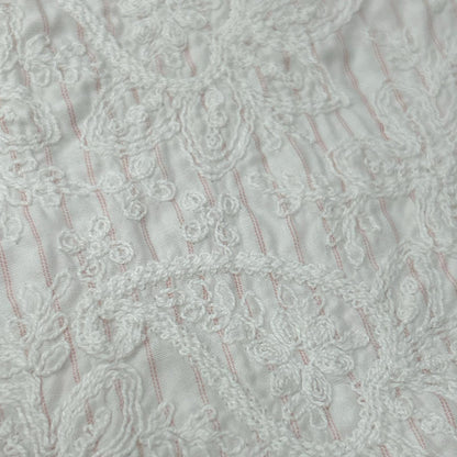 Yohji Yamamoto POUR HOMME ヨウジヤマモトプールオム White×Pink Lace-Embroidered Long-Sleeve Shirt Tops