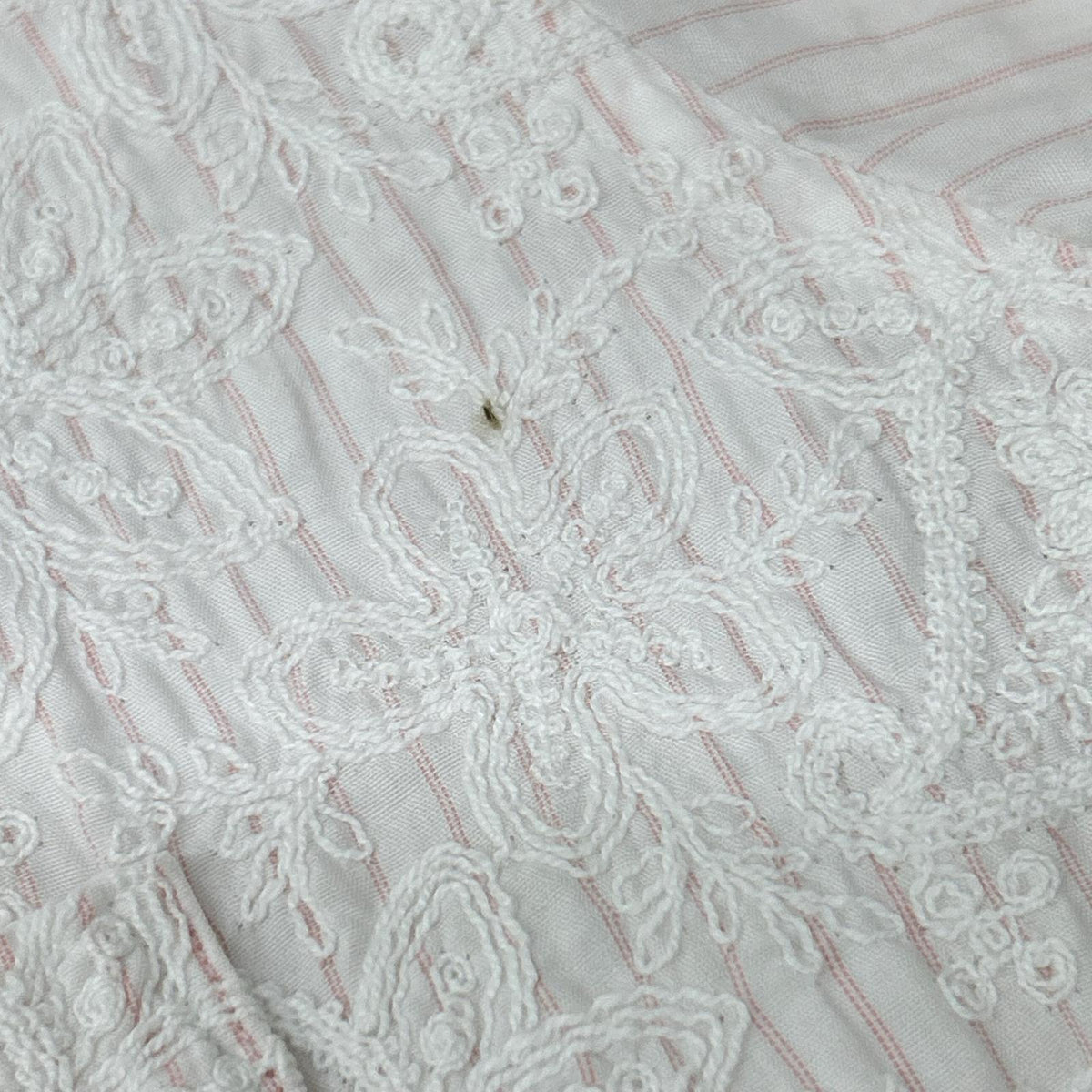 Yohji Yamamoto POUR HOMME ヨウジヤマモトプールオム White×Pink Lace-Embroidered Long-Sleeve Shirt Tops