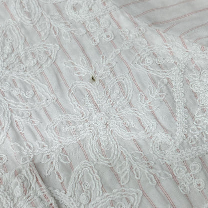 Yohji Yamamoto POUR HOMME ヨウジヤマモトプールオム White×Pink Lace-Embroidered Long-Sleeve Shirt Tops