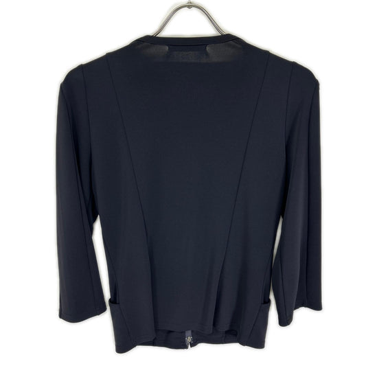 FOXEY NEW YORK フォクシーニューヨーク 27219-NSJFA218H ブラック ノーカラー ジップアップ ジャケット ジャケット