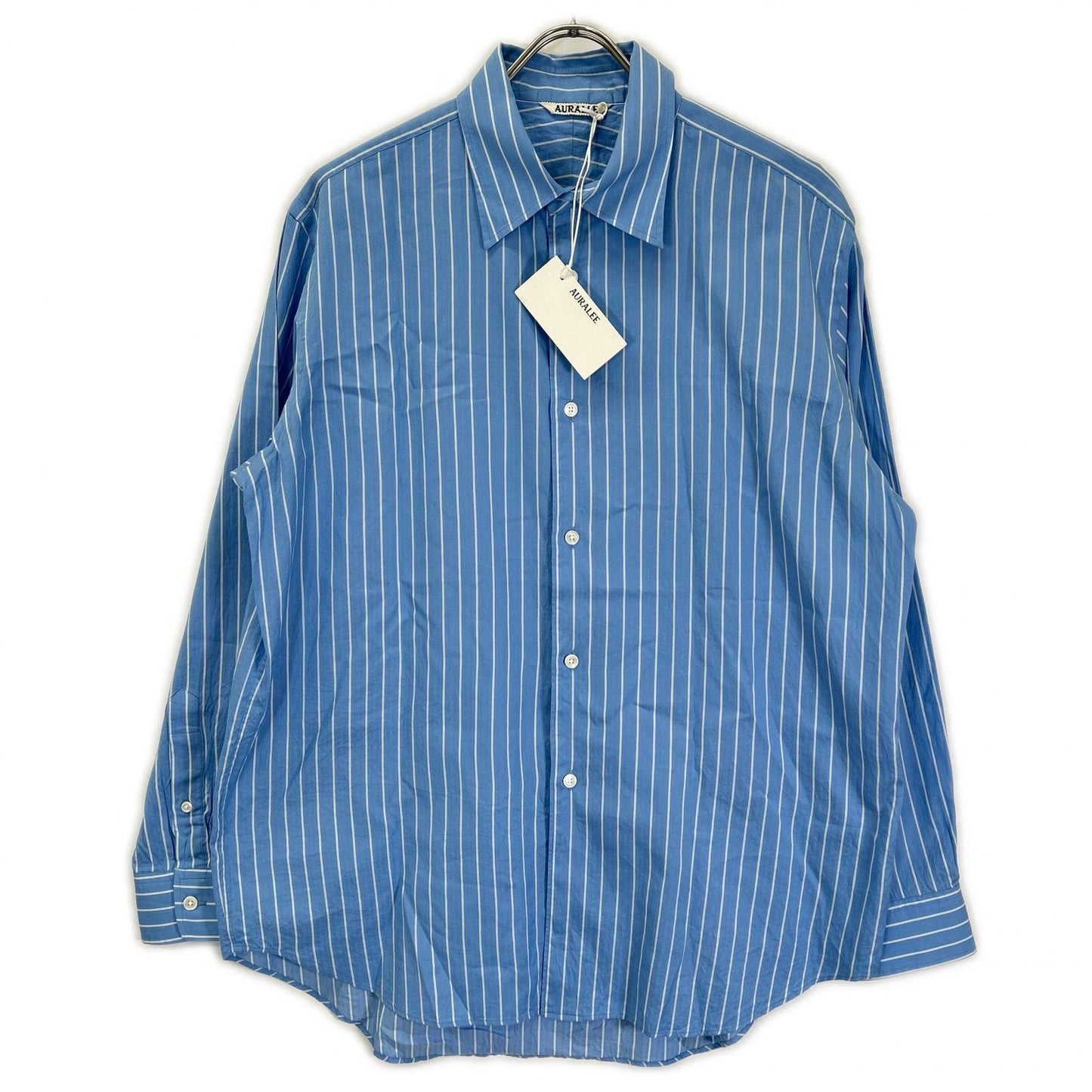 AURALEE オーラリー A26SS01CS COTTON SILK STRIPE SHIRT トップス