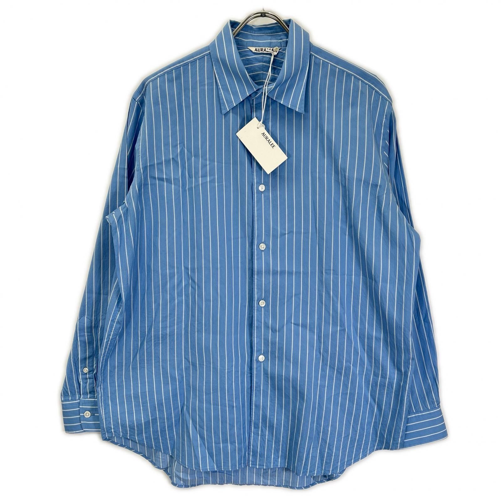 AURALEE オーラリー A26SS01CS COTTON SILK STRIPE SHIRT トップス