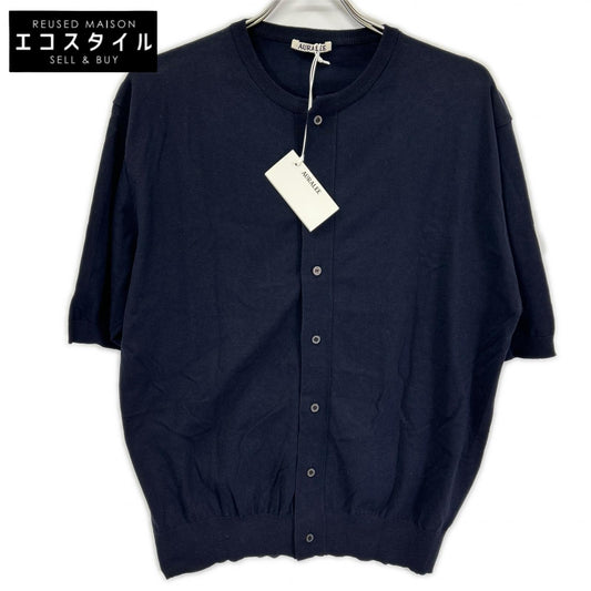 AURALEE オーラリー A26SC01KA HIGH GAUGE KNIT HALF SLEEVED CARDIGAN トップス