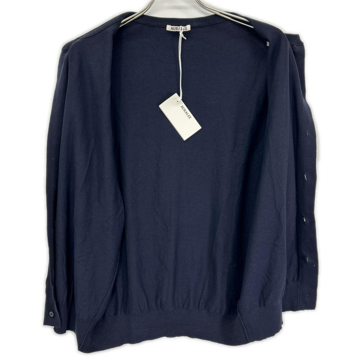 AURALEE オーラリー A26SC01KA HIGH GAUGE KNIT HALF SLEEVED CARDIGAN トップス