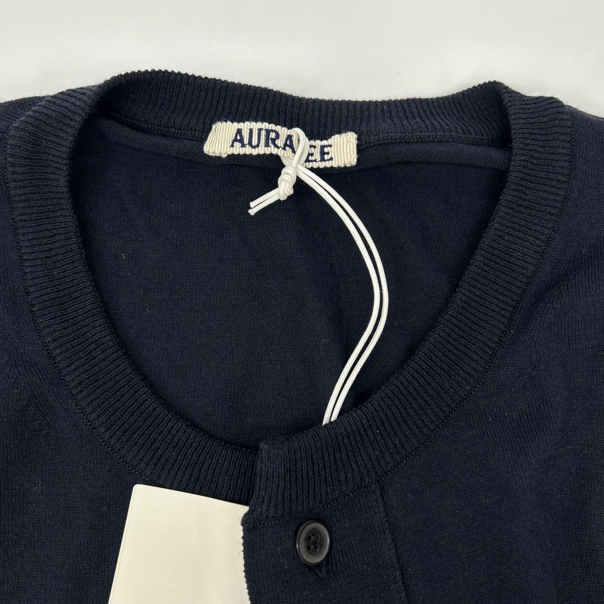 AURALEE オーラリー A26SC01KA HIGH GAUGE KNIT HALF SLEEVED CARDIGAN トップス