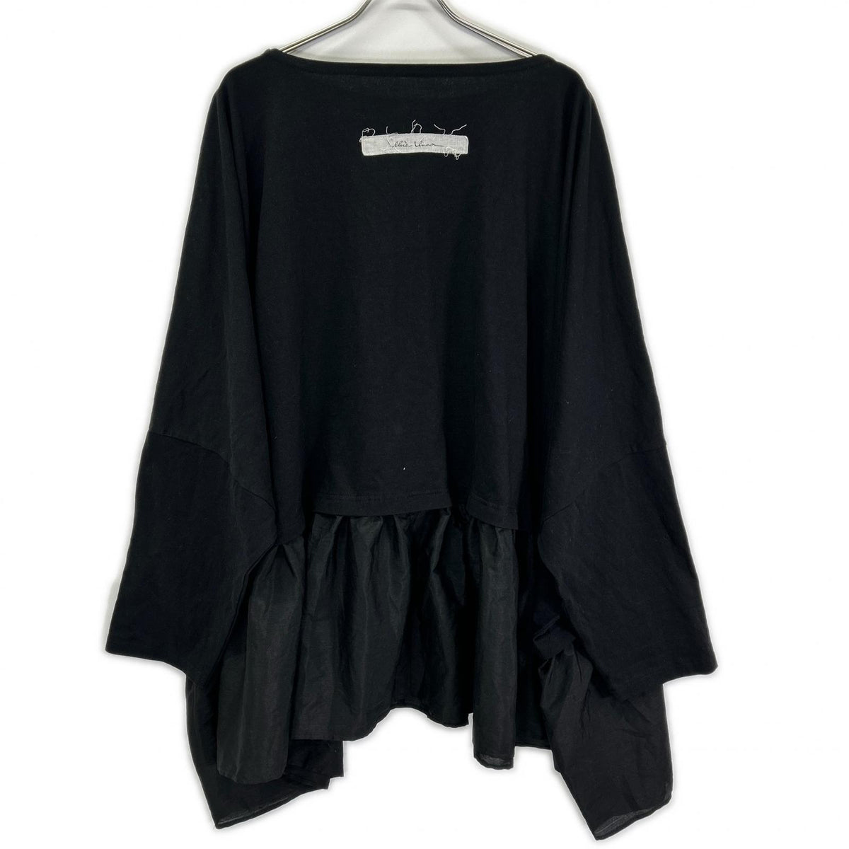 alice auaa Alice Auaa black cotton hem-panel flared top tops