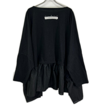 alice auaa Alice Auaa black cotton hem-panel flared top tops