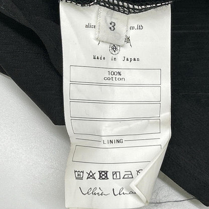 alice auaa Alice Auaa black cotton hem-panel flared top tops